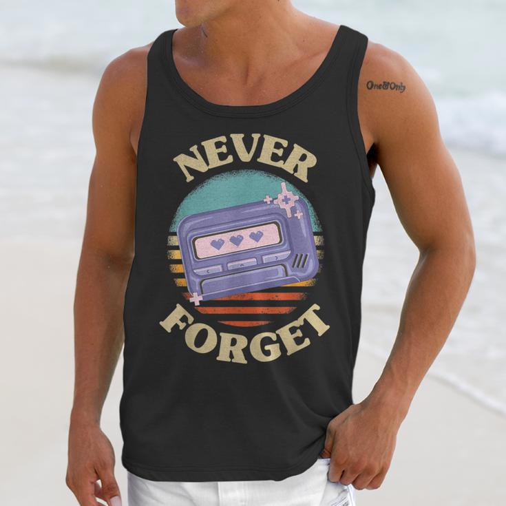 Retro Pager Never Forget Nostalgia Vintage Unisex Tank Top