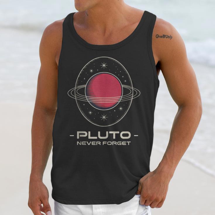 Retro Pluto Never Forget Classic Planet Pluto Nostalgia Unisex Tank Top