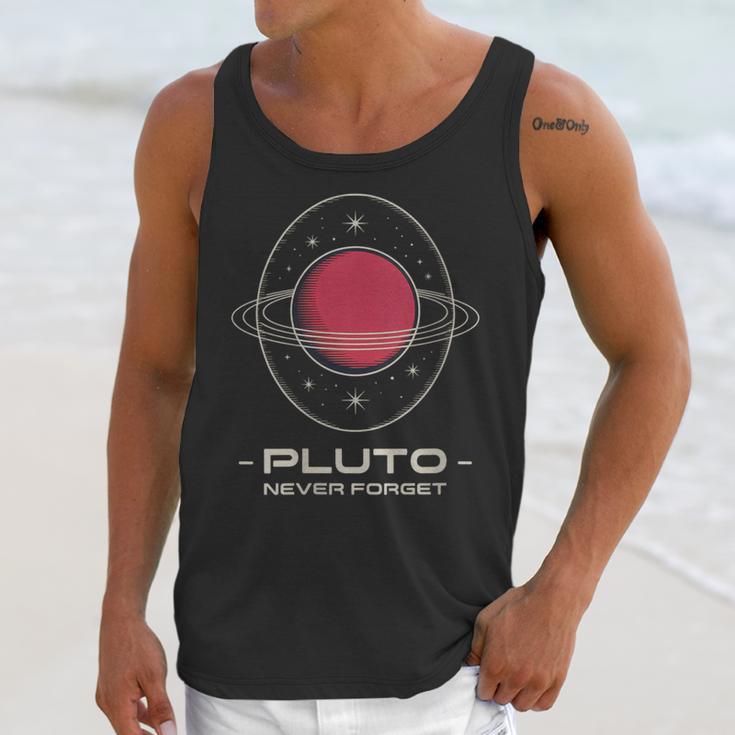 Retro Pluto Never Forget Classic Planet Pluto Nostalgia Unisex Tank Top