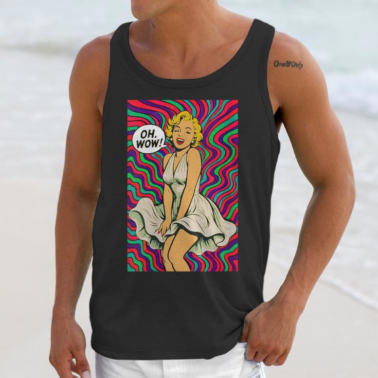 Retro Pop Art Vintage Style Blonde Psychedelic 50s Nostalgia Unisex Tank Top