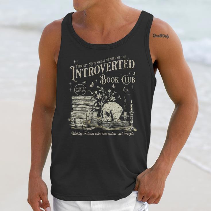 Retro Proud Anti Social Member Of Introverted Book Club Unisex Tank Top Retro Proud Anti Social Member Of Introverted Book Club Unisex Tank Top