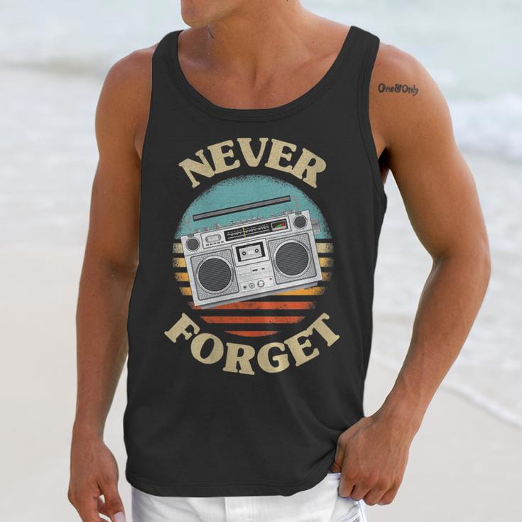 Retro Radio Never Forget Nostalgia Vintage Unisex Tank Top