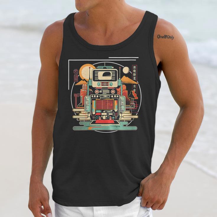 Retro Tech Stack 80s 90s Nostalgia Analog Devices Unisex Tank Top