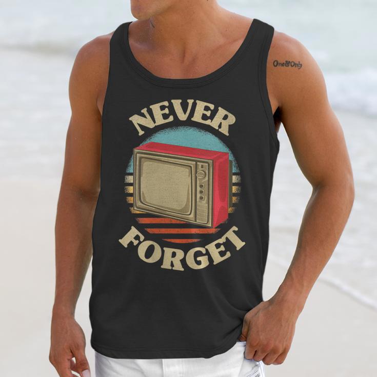Retro TV Never Forget Nostalgia Vintage Unisex Tank Top