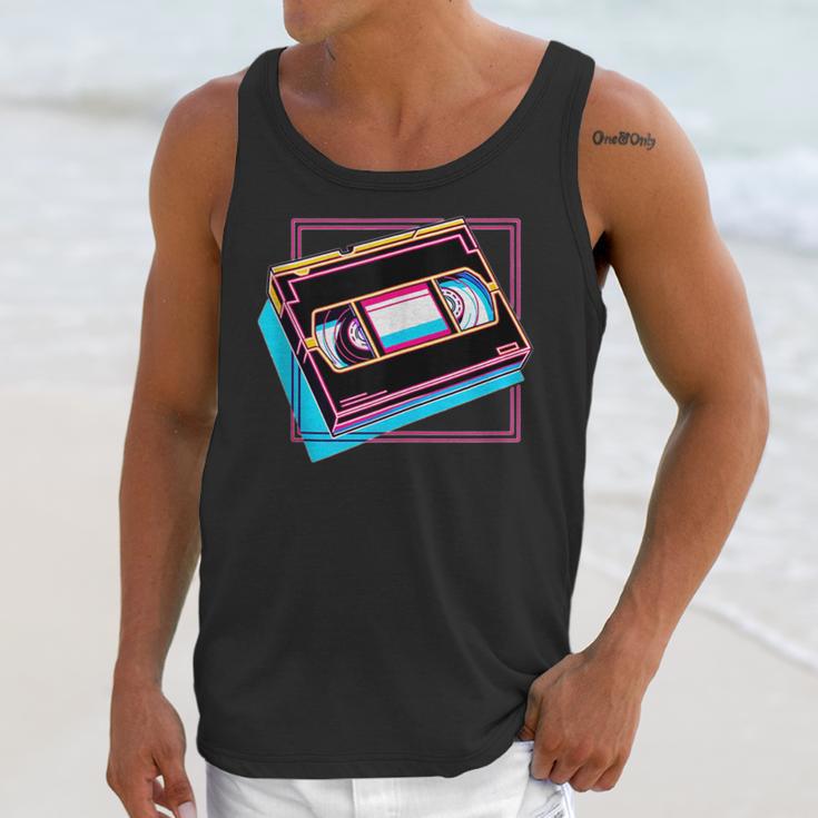 Retro VHS Vaporwave Video Cassette Nostalgia Geek Chic Unisex Tank Top