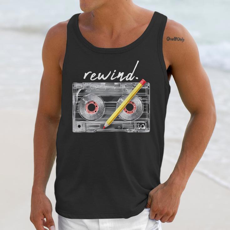 Rewind Cassette Tape Nostalgia 80s 90s Retro Music Lover Unisex Tank Top Rewind Cassette Tape Nostalgia 80s 90s Retro Music Lover Unisex Tank Top