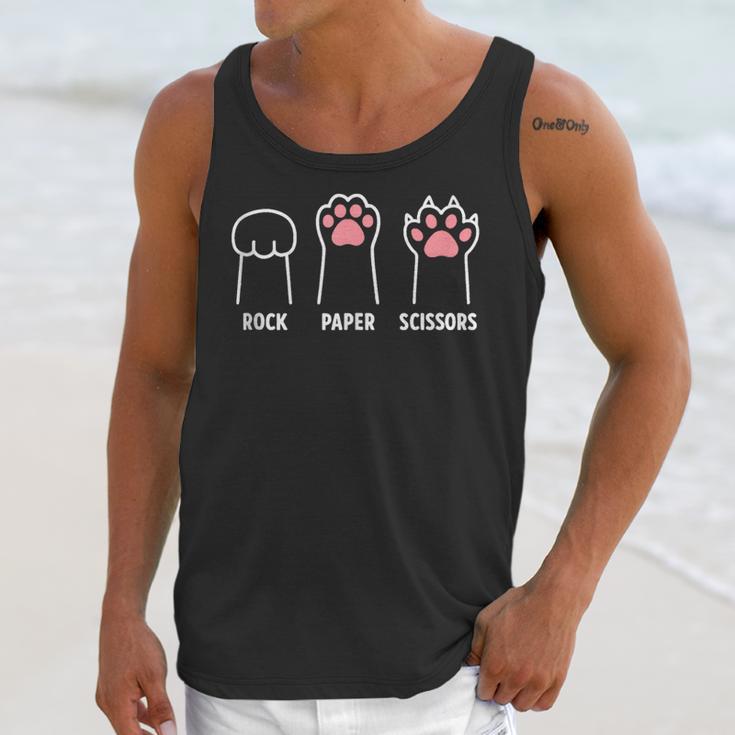 Rock Paper Scissors Hand Game Cute Paw Cat Introvert Unisex Tank Top Rock Paper Scissors Hand Game Cute Paw Cat Introvert Unisex Tank Top