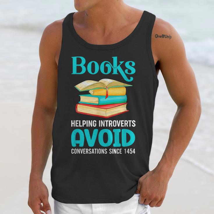 Sarcastic Books Anti Social Introvert Book Conversation Unisex Tank Top Sarcastic Books Anti Social Introvert Book Conversation Unisex Tank Top