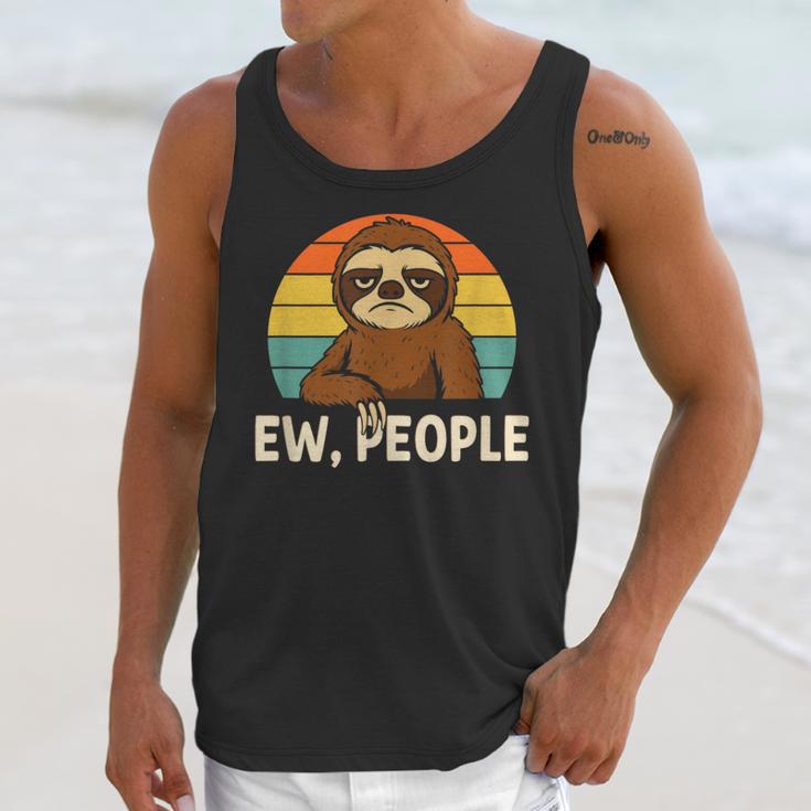 Sarcastic Sloth Introvert Anti Social Unisex Tank Top