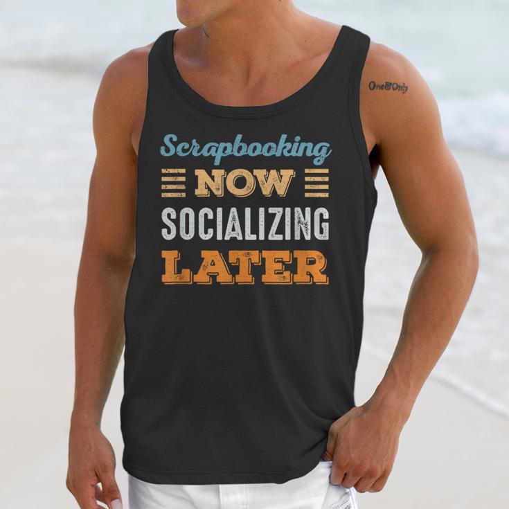 Scrapbooking Now Minimal Socializing Introvert Vintage Unisex Tank Top Scrapbooking Now Minimal Socializing Introvert Vintage Unisex Tank Top