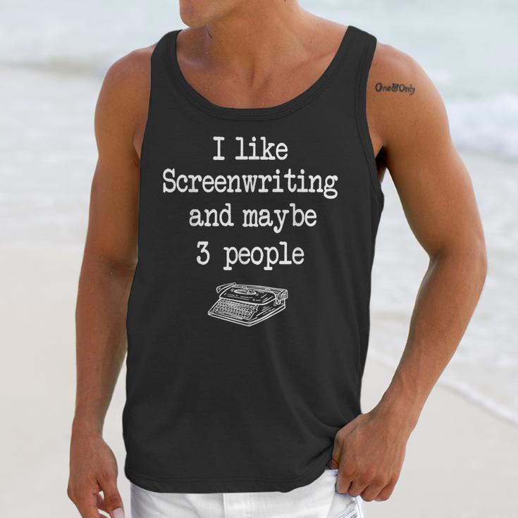 Screenwriter Playwright Writer Scribe Introvert Scriptwriter Unisex Tank Top