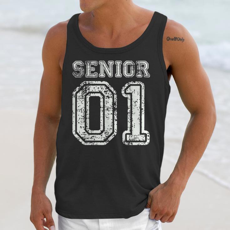 Senior 01 Class Of 2001 Retro College High School Graduation Unisex Tank Top