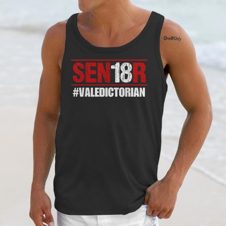 Senior 2018 Valedictorian School Colors Graduation Unisex Tank Top
