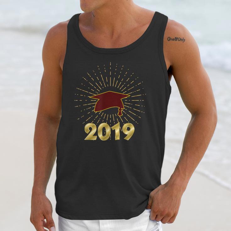 Senior 2019 Graduation Shirt Burgundy Gold Class Colors G23 Unisex Tank Top