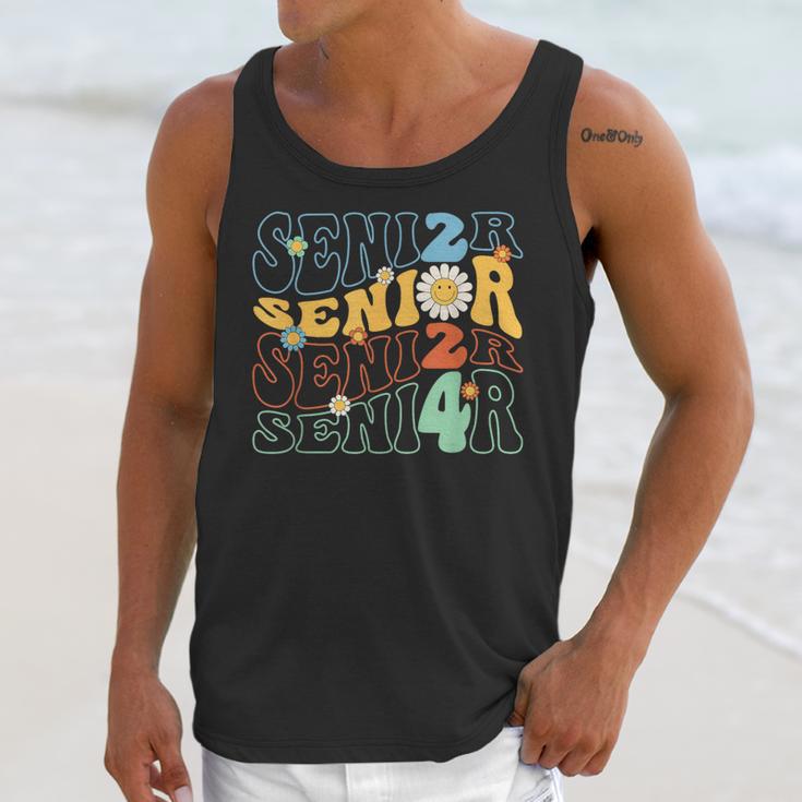 Senior 2024 Groovy Retro Class Of 2024 Graduation Senior 24 Unisex Tank Top