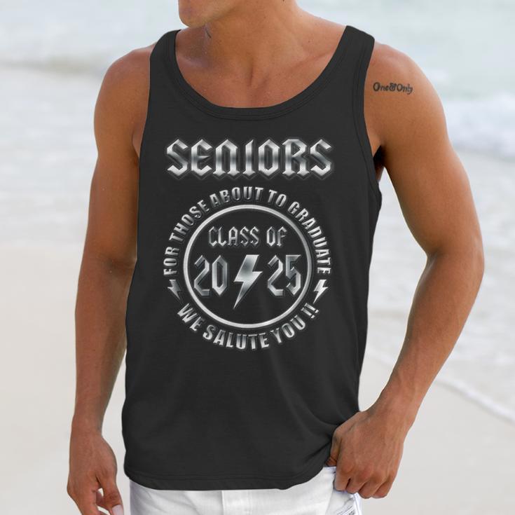 Senior 2025 Classic Rock Graduation We Salute You Unisex Tank Top