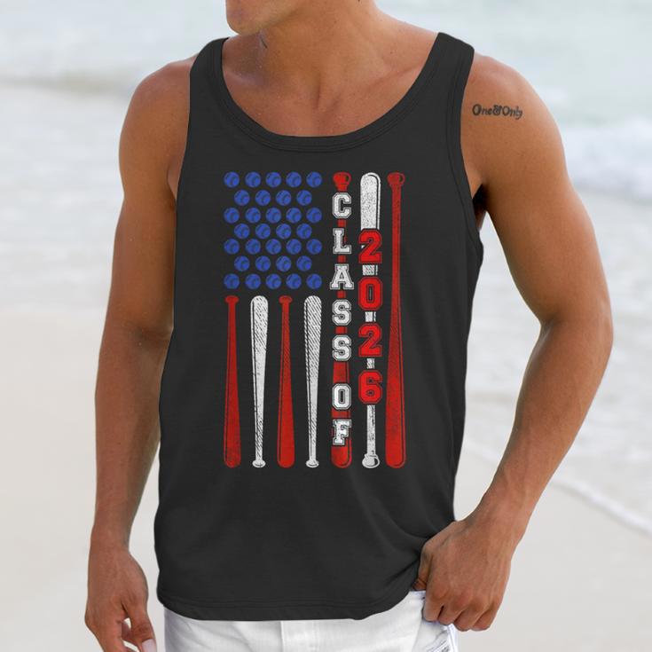 Senior 2026 Baseball American Flag Class Of 2026 Graduation Unisex Tank Top