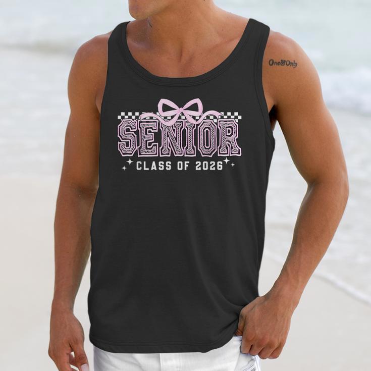 Senior 2026 Coquette Bow Class Of 2026 Graduation Graduate Unisex Tank Top