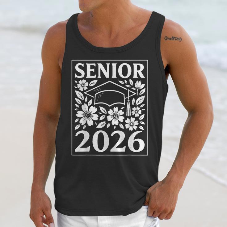 Senior 2026 Floral Flowers Class Of 2026 Graduation Kids Unisex Tank Top