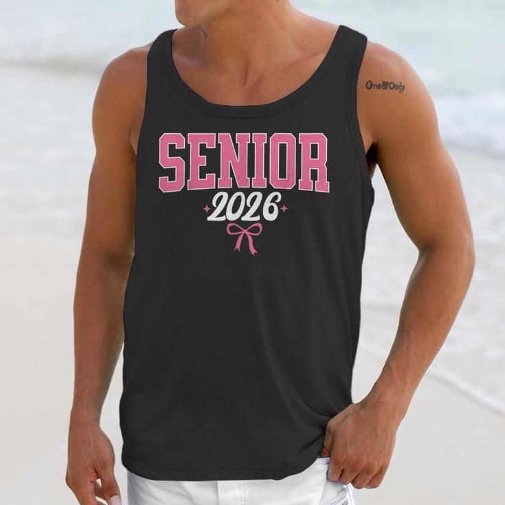 Senior 2026 Pink Coquette Bow Class Of 2026 Graduation Women Unisex Tank Top