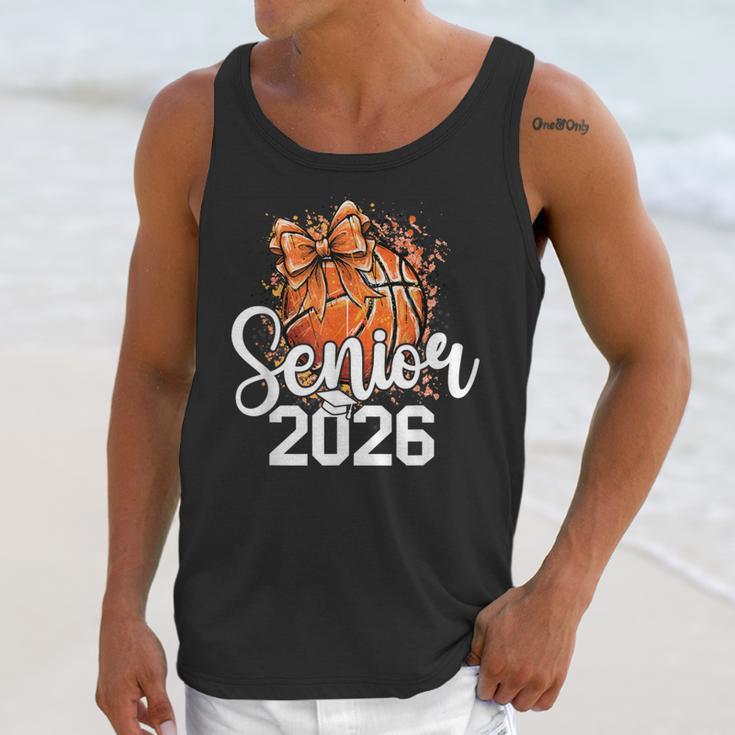 Senior Basketball Class Of 2026 Coquette Graduation Day Unisex Tank Top