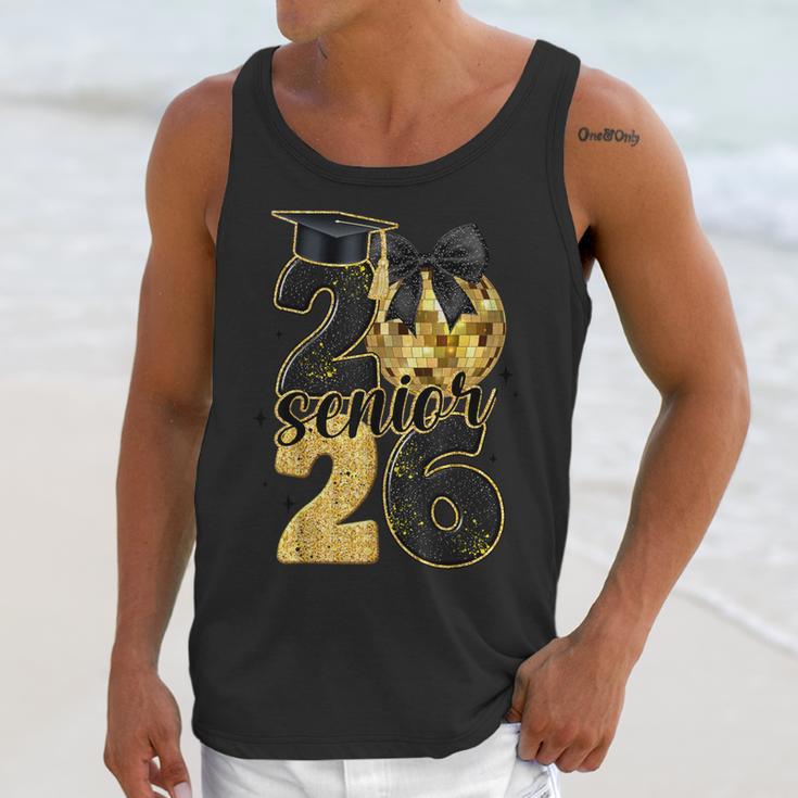 Senior Class Of 2026 Senior Girl Graduation Cap Coquette Bow Unisex Tank Top