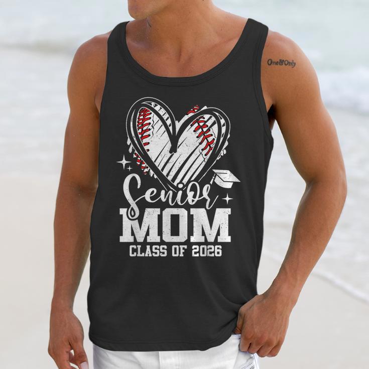 Senior Mom Class Of 2026 Baseball Graduation Heart Unisex Tank Top