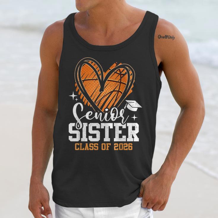 Senior Sister Class Of 2026 Basketball Graduation Heart Unisex Tank Top