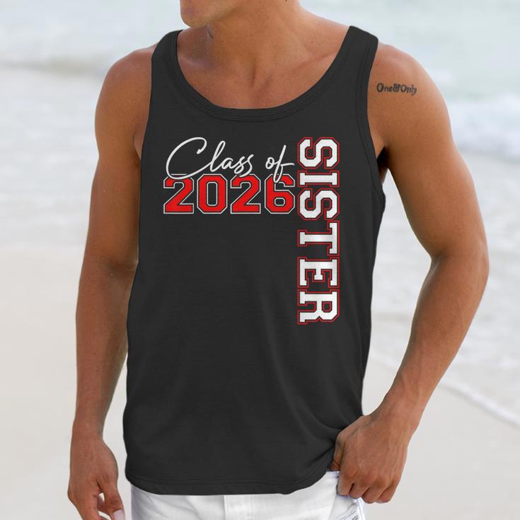 Senior Sister Class Of 2026 Proud Big Sis Graduation Family Unisex Tank Top