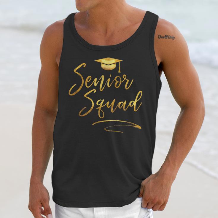 Senior Squad Graduation With Golden Cap Team Unisex Tank Top