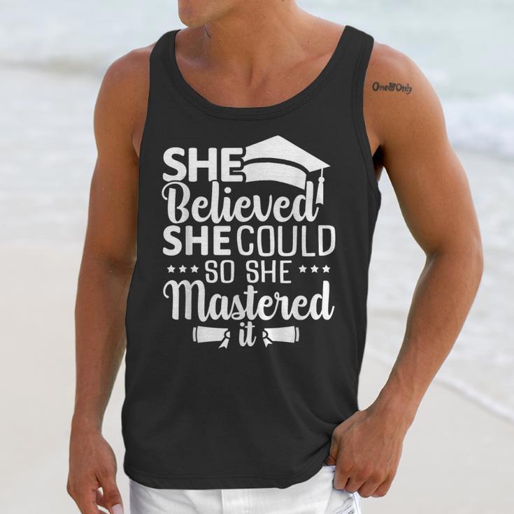 She Believed She Could So She Mastered It Graduation 2023 Unisex Tank Top