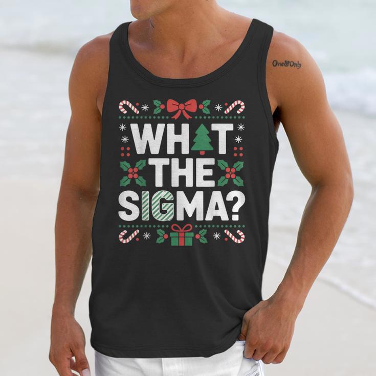What The Sigma Christmas Party Outfit For Introverts Unisex Tank Top What The Sigma Christmas Party Outfit For Introverts Unisex Tank Top