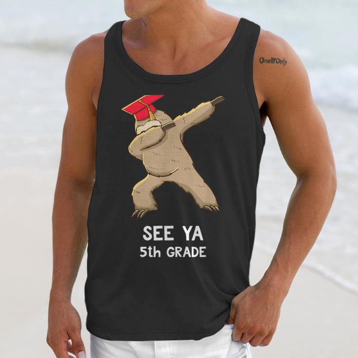 Sloth Dabbing 5th Grade Graduation Shirt Fifth Grade Grad Unisex Tank Top