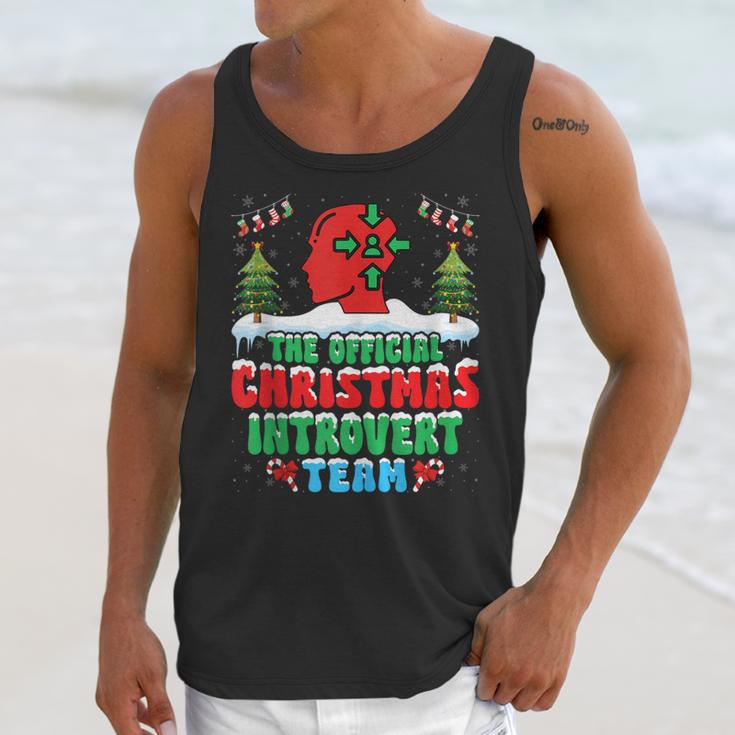 Snow Christmas Introvert Team Introverted Introvert Xmas Unisex Tank Top