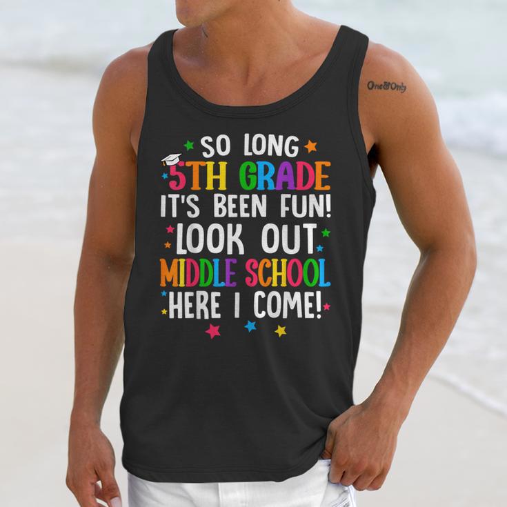 So Long 5th Grade Graduation Middle School Here I Come Kids Unisex Tank Top