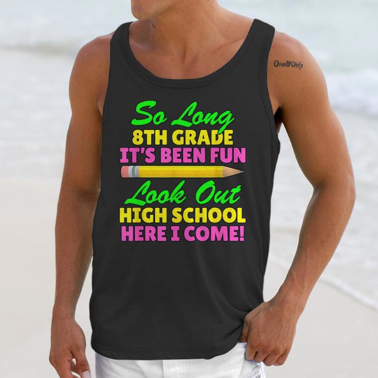 So Long 8th Grade Hello High School Graduation Unisex Tank Top