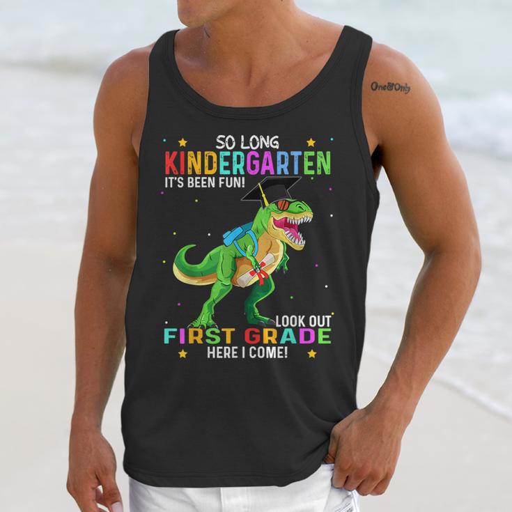 So Long Kindergarten Graduation Class 2025 Dinosaur Kids Unisex Tank Top