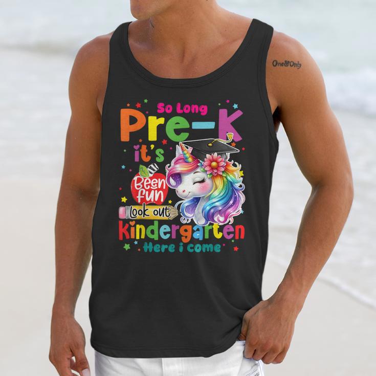 So Long Prek Pre-K Graduation Graduate Unicorn Kids Girls Unisex Tank Top