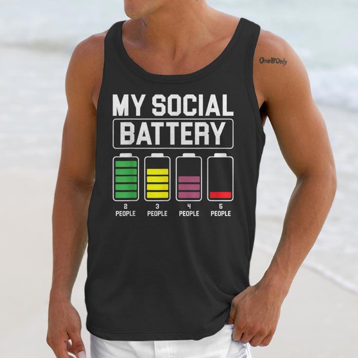 My Social Battery Introverted Low Energy Antisocial Unisex Tank Top My Social Battery Introverted Low Energy Antisocial Unisex Tank Top