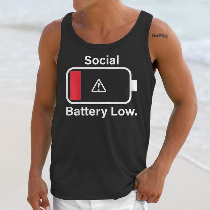 Social Battery Low Anti-Social Introvert Unisex Tank Top Social Battery Low Anti-Social Introvert Unisex Tank Top