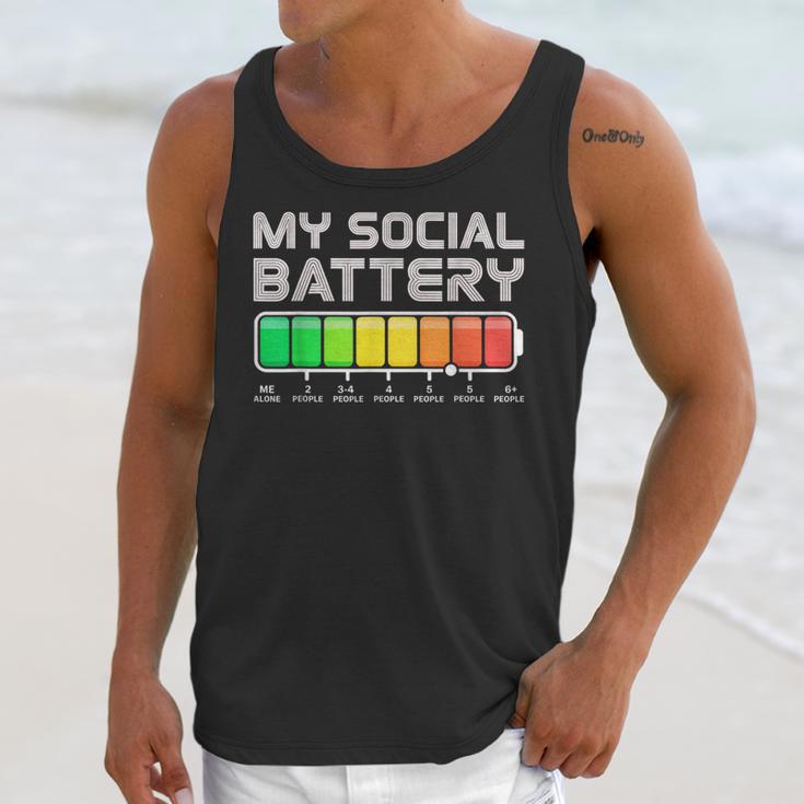 Social Battery Low Energy Antisocial Introvert Unisex Tank Top
