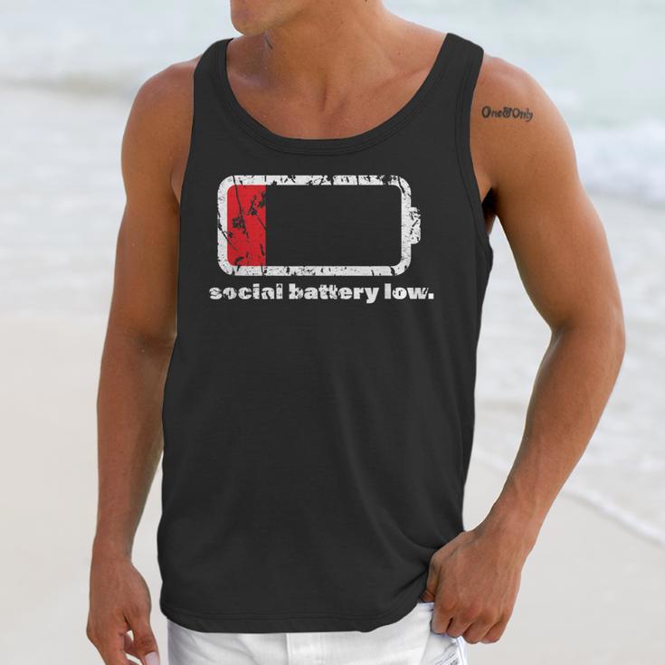 Social Battery Low Introvert Unisex Tank Top Social Battery Low Introvert Unisex Tank Top