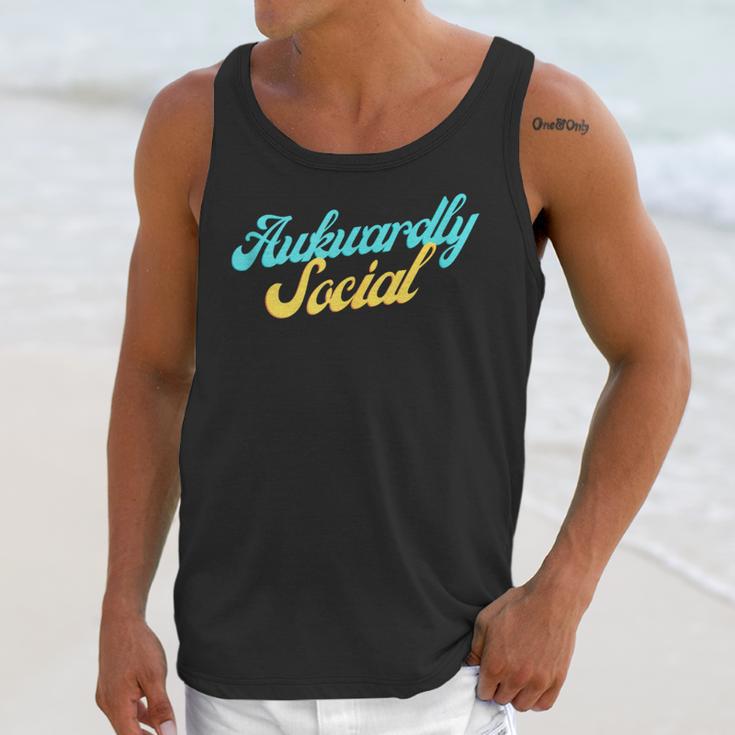 Socially Awkward Introvert Retro Anxious Awkwardly Social Unisex Tank Top Socially Awkward Introvert Retro Anxious Awkwardly Social Unisex Tank Top