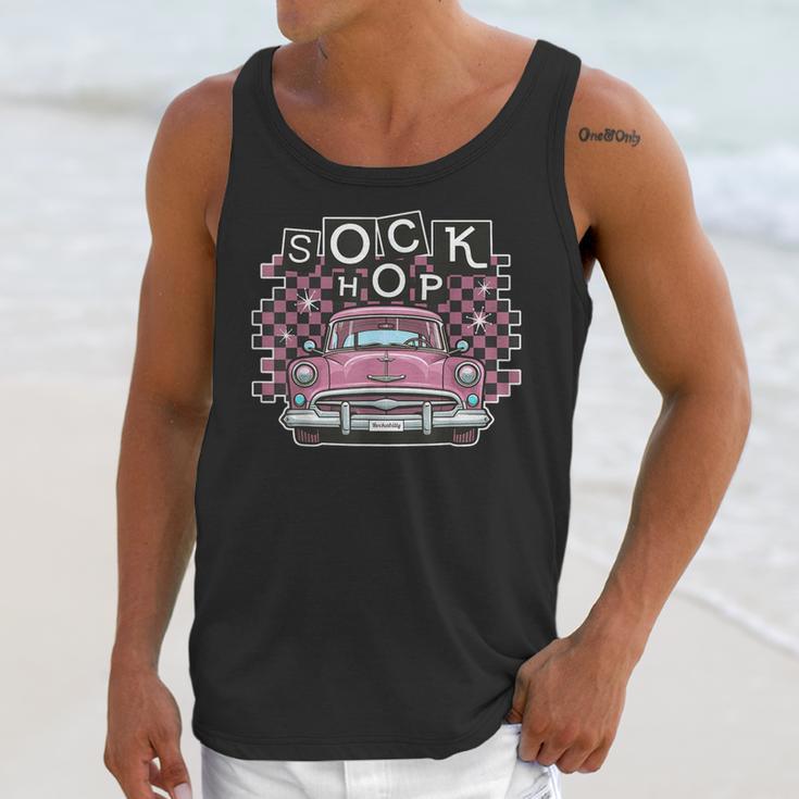 Sock Hop 50s Classic Car Nostalgia 1950s Greaser Unisex Tank Top Sock Hop 50s Classic Car Nostalgia 1950s Greaser Unisex Tank Top