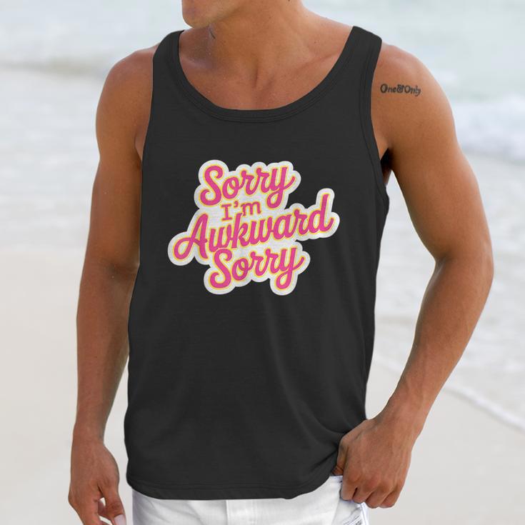 Sorry I'm Awkward Sorry Introvert Humor Unisex Tank Top Sorry I'm Awkward Sorry Introvert Humor Unisex Tank Top