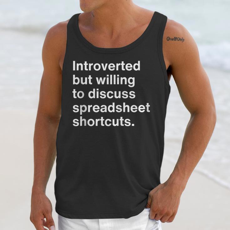 Spreadsheet Nerd Introverted Accountant Unisex Tank Top