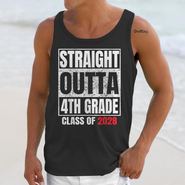 Straight Outta 4th Grade Graduation Class 2028 Fourth Grade Unisex Tank Top