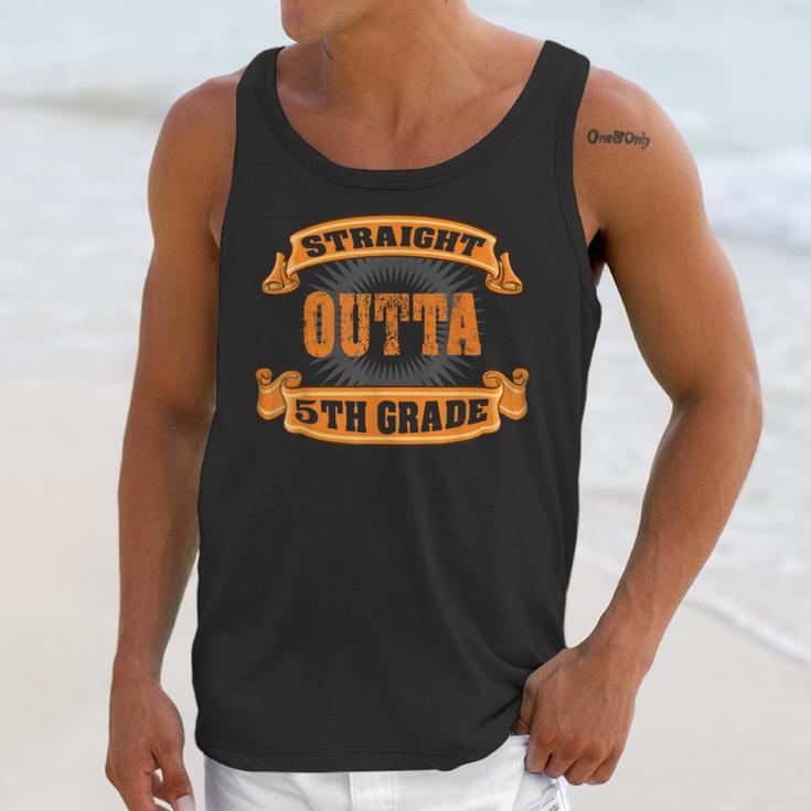 Straight Outta 5th Grade Shirt Fifth Graduation Boys Girls Unisex Tank Top