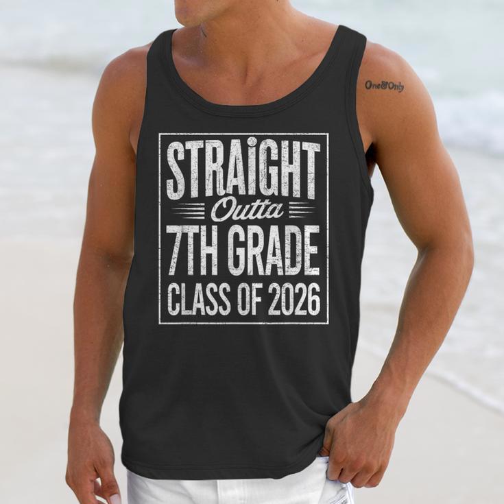 Straight Outta 7th Grade Graduation Class Of 2026 Graduate Unisex Tank Top