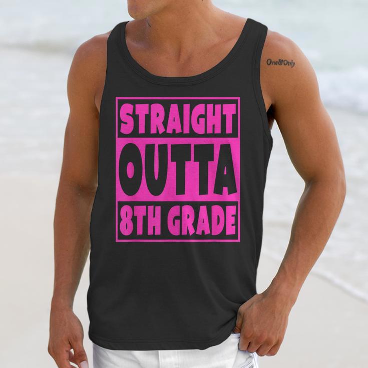 Straight Outta 8th Grade Graduation Eighth Grade T-Shirt Unisex Tank Top